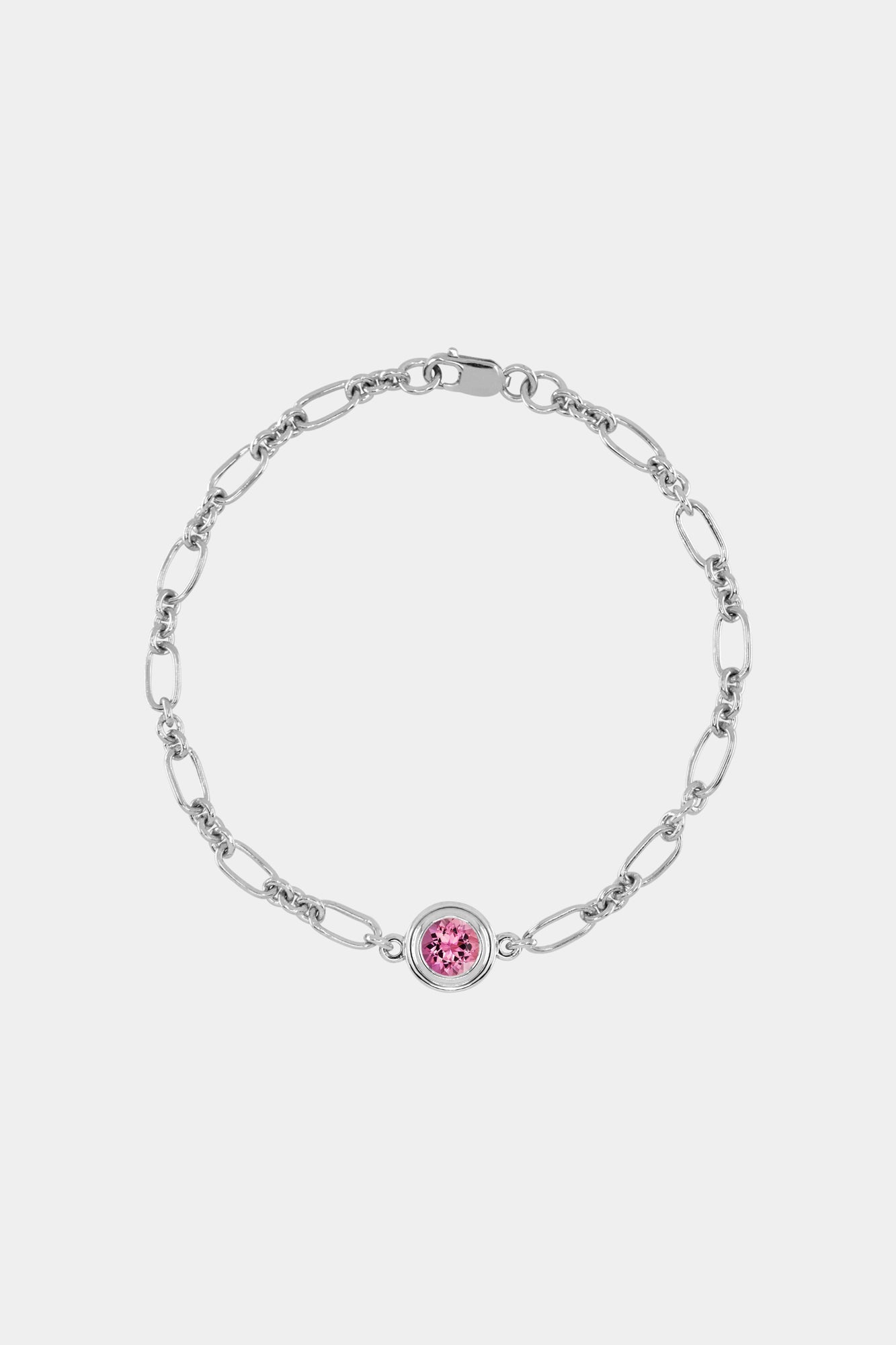 Roma Round Gemstone Bracelet | White Gold, More Options Available