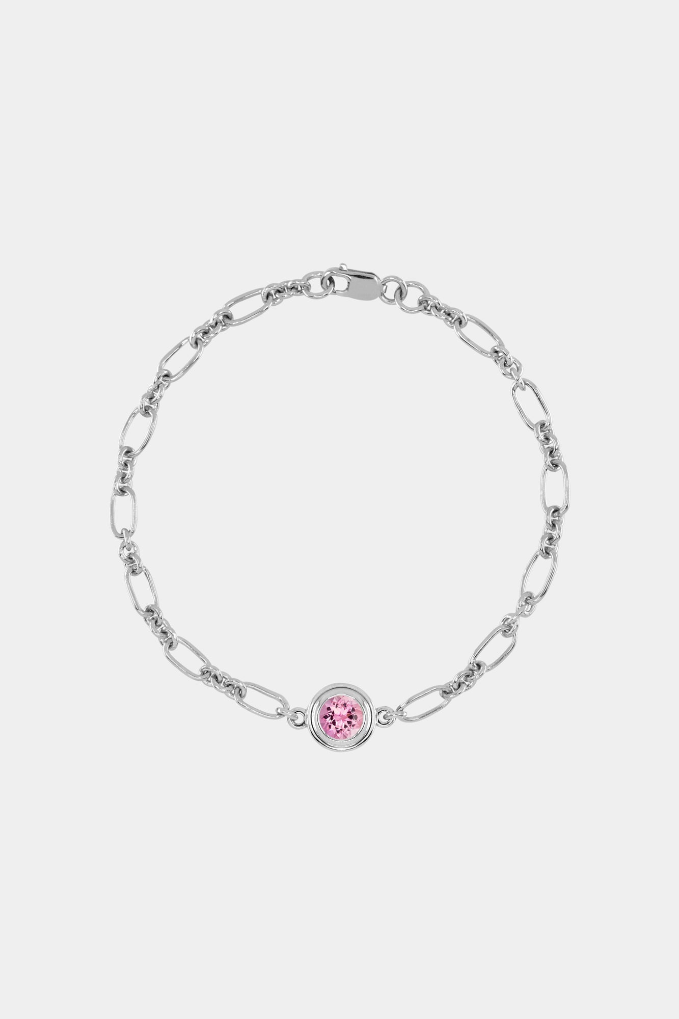 Roma Round Gemstone Bracelet | White Gold, More Options Available