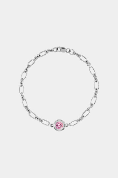 Roma Round Gemstone Bracelet | White Gold, More Options Available