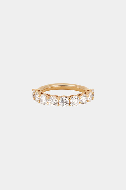 Round Diamond Half Band | 18K Rose Gold