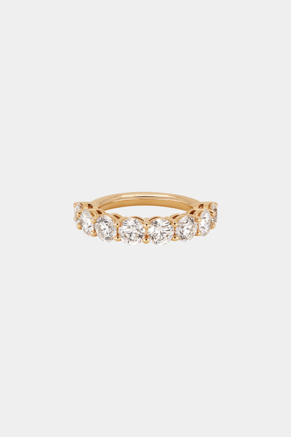Round Diamond Half Band | 18K Rose Gold