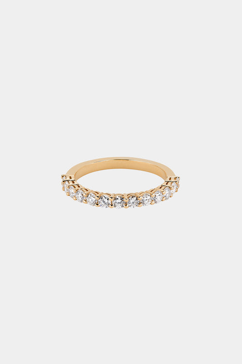Round Diamond Half Band | 18K Rose Gold