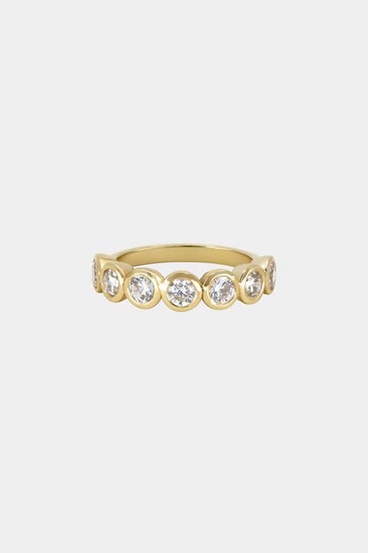 Round Diamond Bezel Band | 18K Yellow Gold
