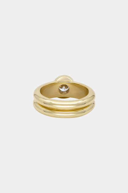 Roma Round Diamond Ring | 18K Yellow Gold