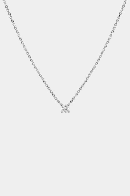 Round Diamond Necklace | 18K Gold