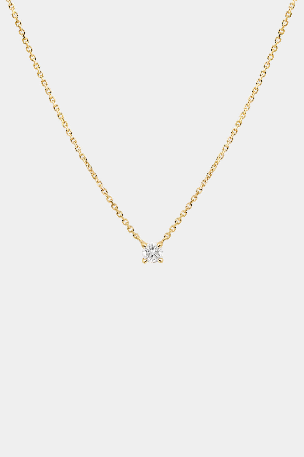 Round Diamond Necklace | 18K Gold