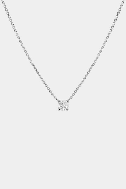 Round Diamond Necklace | 18K Gold