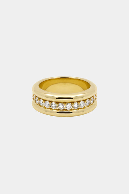 Triple Orielle Diamond Band | 18K Yellow Gold