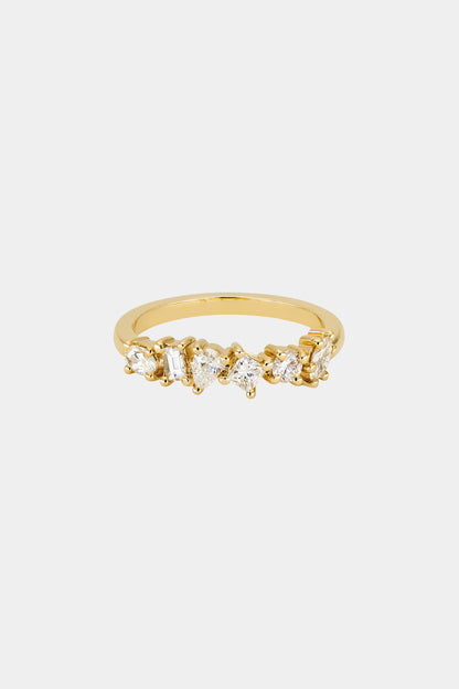 Scattered Diamond Ring | 18K Yellow Gold