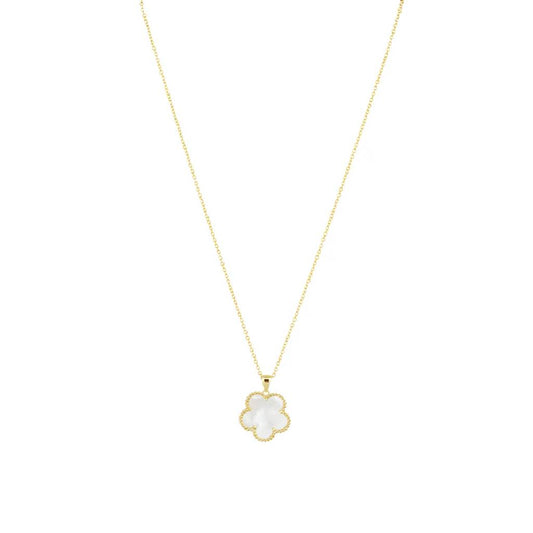 Adeline Clover Mother of Pearl Necklace