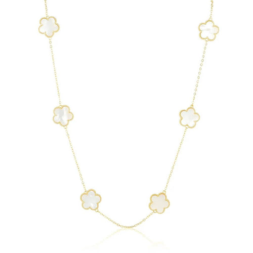 Adeline Multi Clover Mother of Pearl Necklace