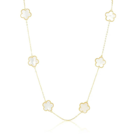 Adeline Multi Clover Mother of Pearl Necklace
