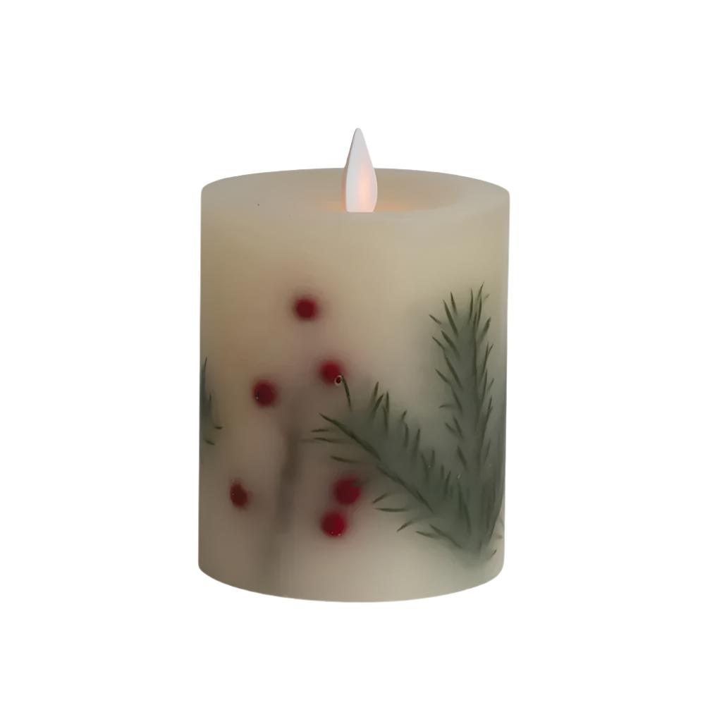 4"H Flameless LED Christmas Candle