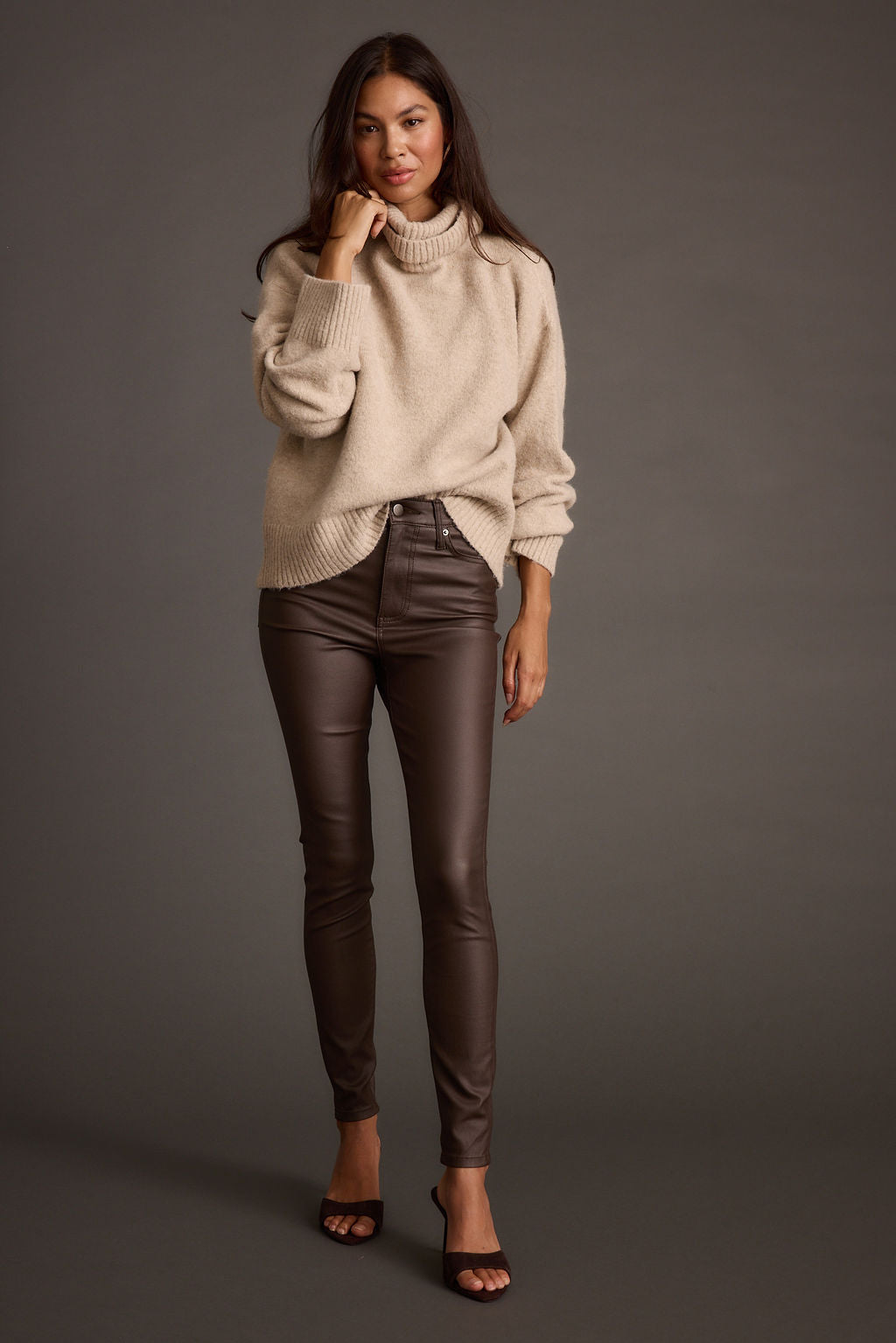 Nixon Mocha Coated Pants