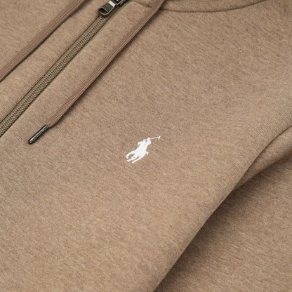 Double-Knit Tech Full Zip Hoodie | Brown Heather