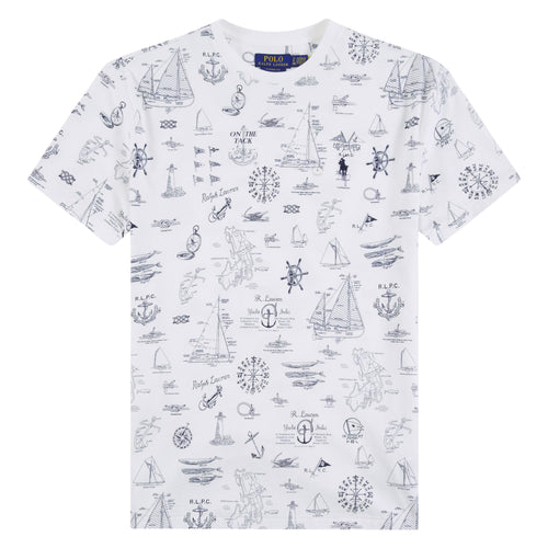Nautical Tee | Seaward Bound White