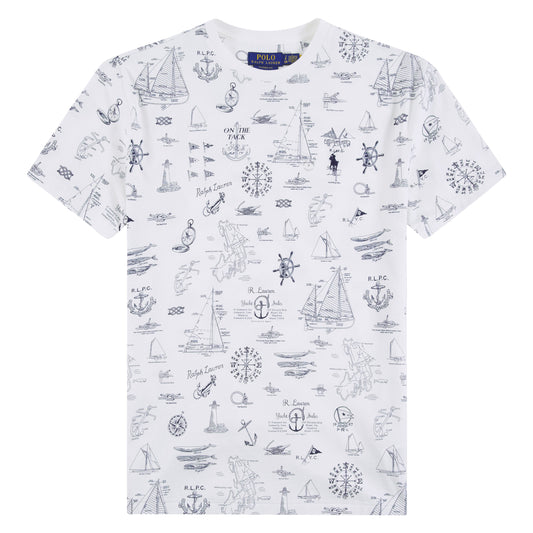 Nautical Tee | Seaward Bound White