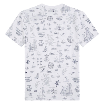 Nautical Tee | Seaward Bound White