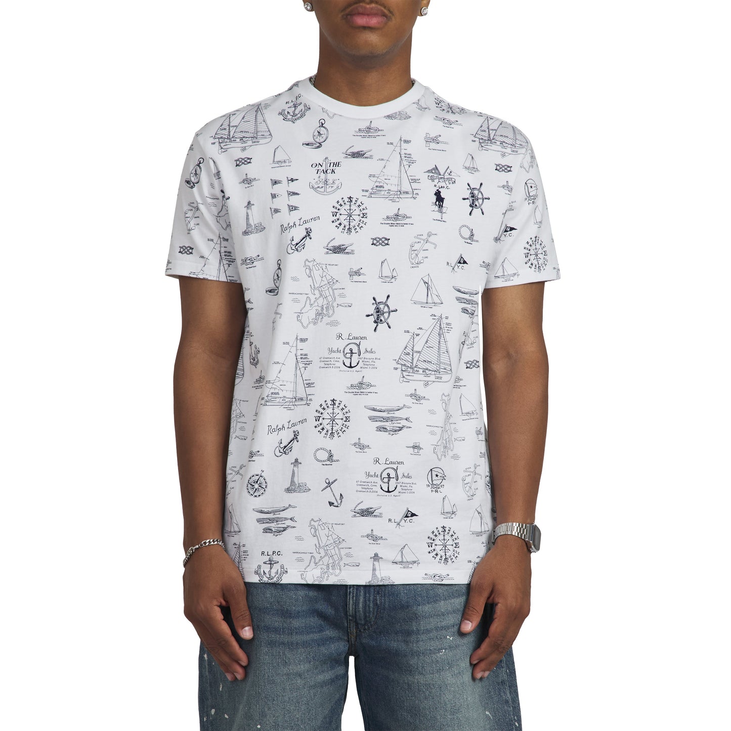 Nautical Tee | Seaward Bound White