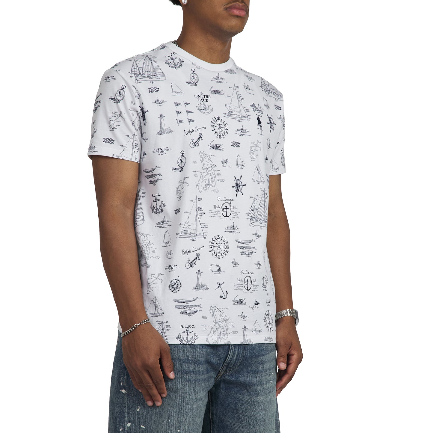 Nautical Tee | Seaward Bound White