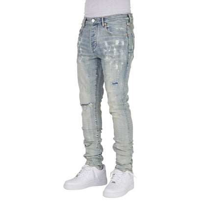 Light Indigo Paint Blowout Denim