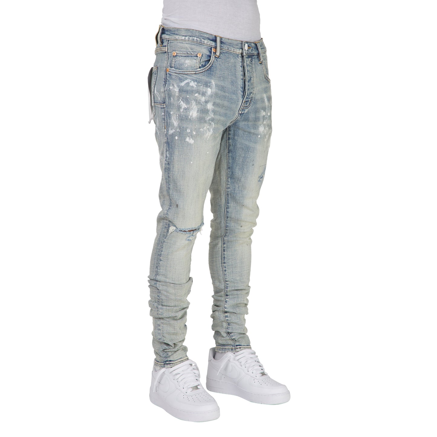Light Indigo Paint Blowout Denim