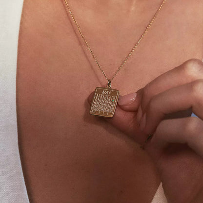 Gold Special Date Calendar Necklace