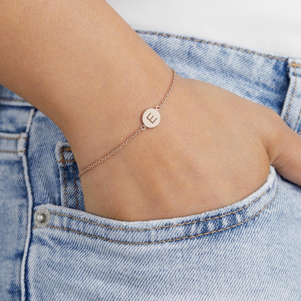 Rose Gold Personalised Disc Bracelet