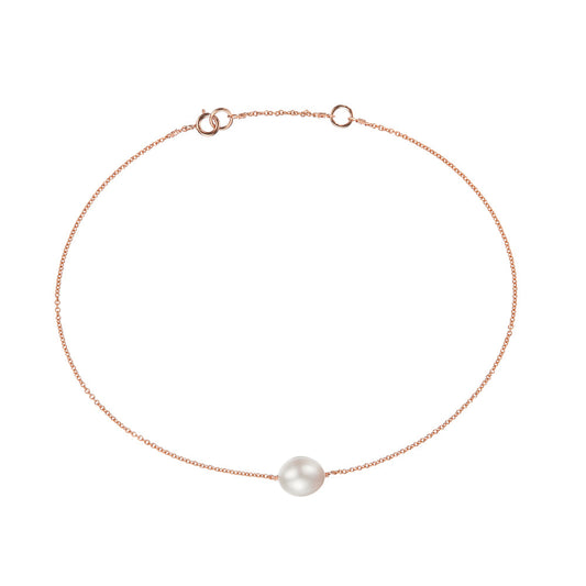 Rose Gold Small Pearl Anklet
