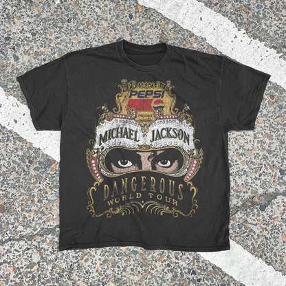 Michael Jackson's Dangerous  90's - Vintage Black T-Shirt