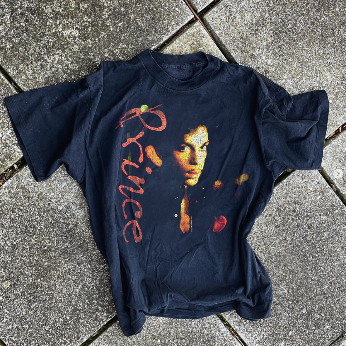 Prince 2004 Ever Tour Vintage Washed Black T-Shirt