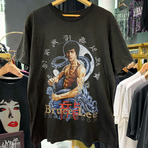 Bruce Lee The Dragon Vintage Washed Black T-Shirt