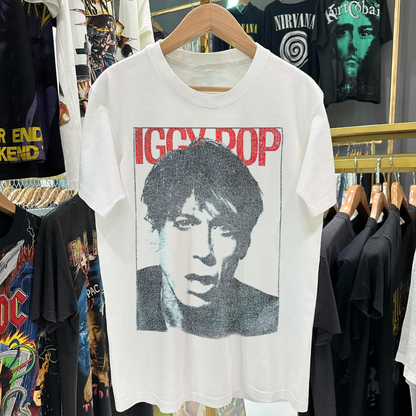 Iggy Pop 80's Vintage Washed White T-Shirt