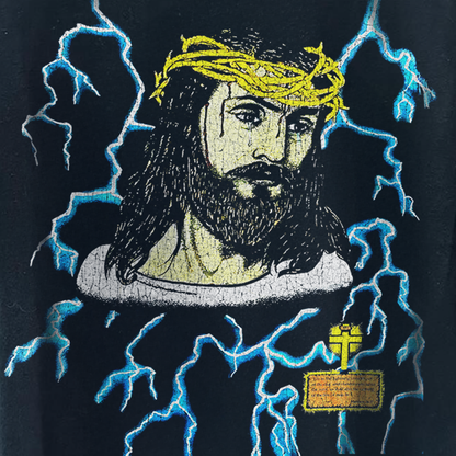 Divine Lightning: Matthew 24:27 Vintage Washed Black T-Shirt