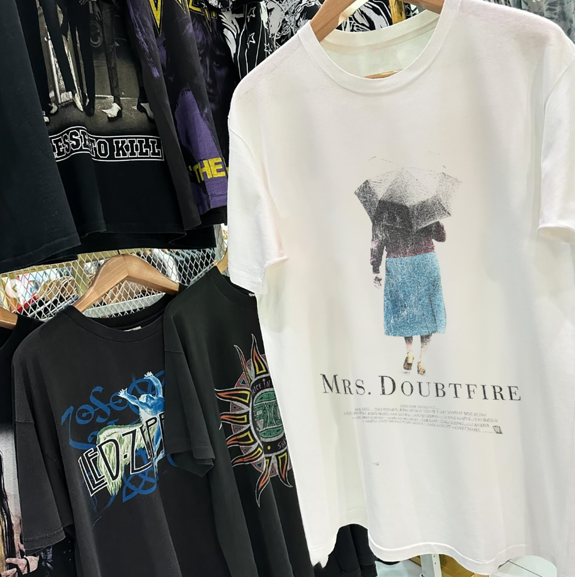 Mrs Doubtfire Promo Vintage Washed White T-Shirt