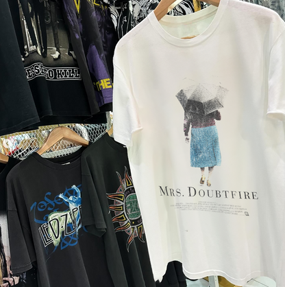 Mrs Doubtfire Promo Vintage Washed White T-Shirt