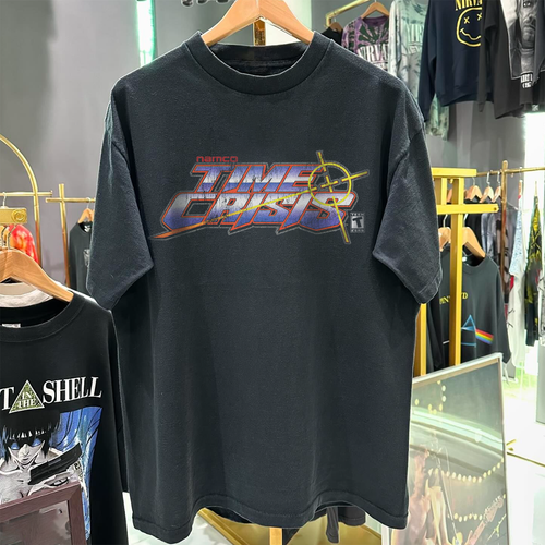 Time Crisis 1995 Promo Vintage Washed Black T-Shirt