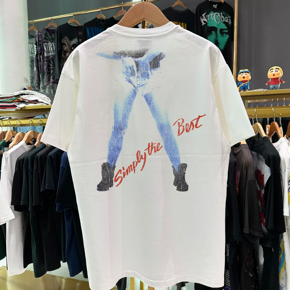 89 Simply The Best- Tina Vintage Washed White T-Shirt