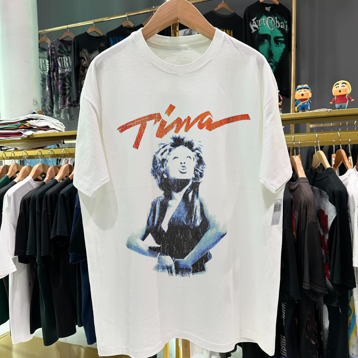 89 Simply The Best- Tina Vintage Washed White T-Shirt