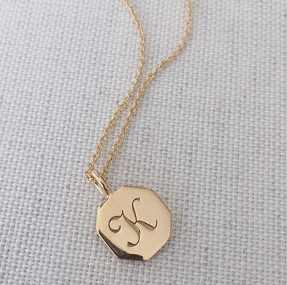 Rose Gold Personalised Hexagon Necklace
