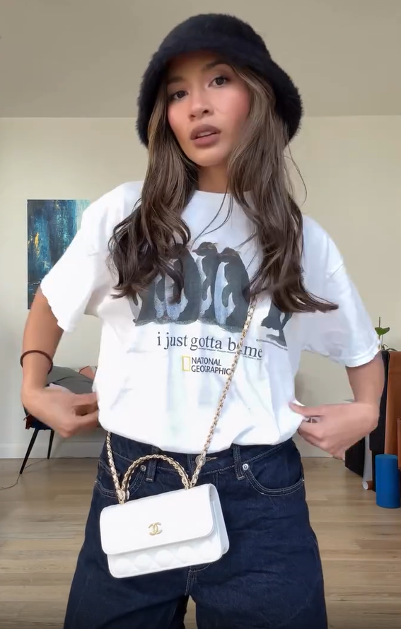 2001 'I Just Gotta Be Me' Rockhopper Nat Geo Rare Washed White T-Shirt