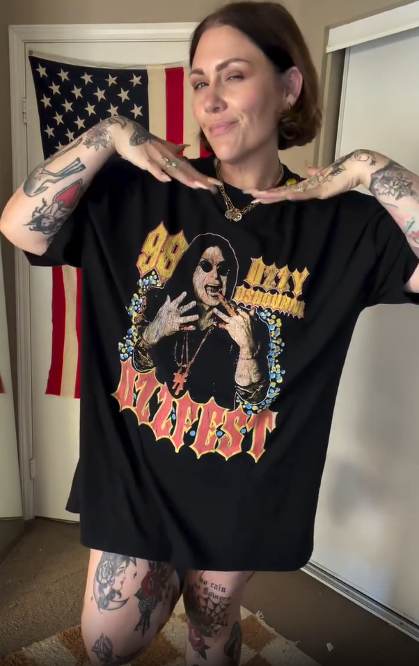 1998 Ozzfest Rare Washed Black T-Shirt