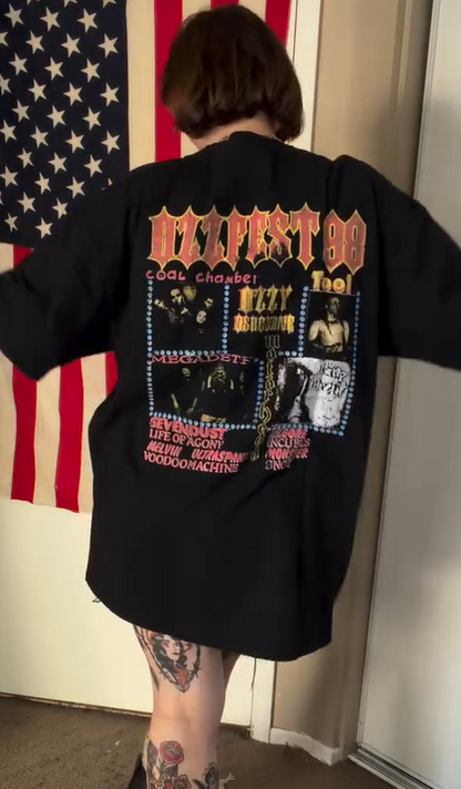 1998 Ozzfest Rare Washed Black T-Shirt