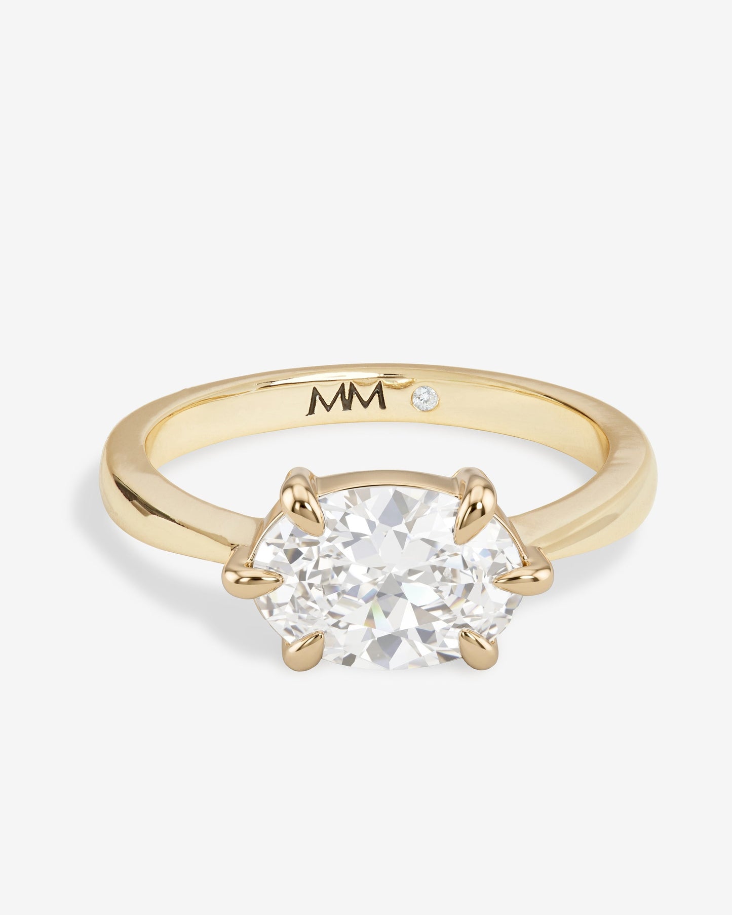 She's on Point Ring - Gold|White Diamondettes