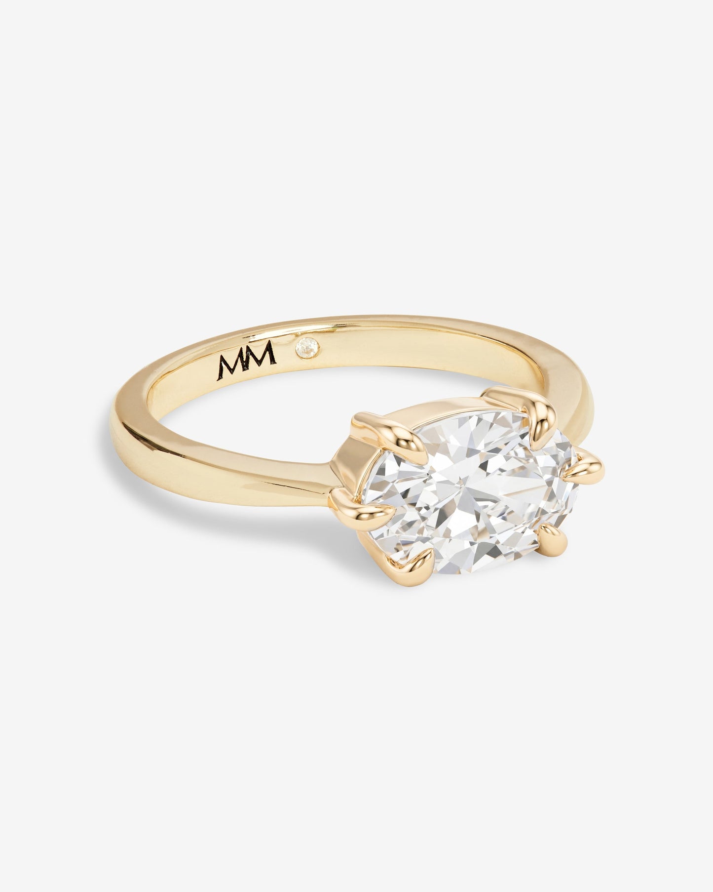 She's on Point Ring - Gold|White Diamondettes