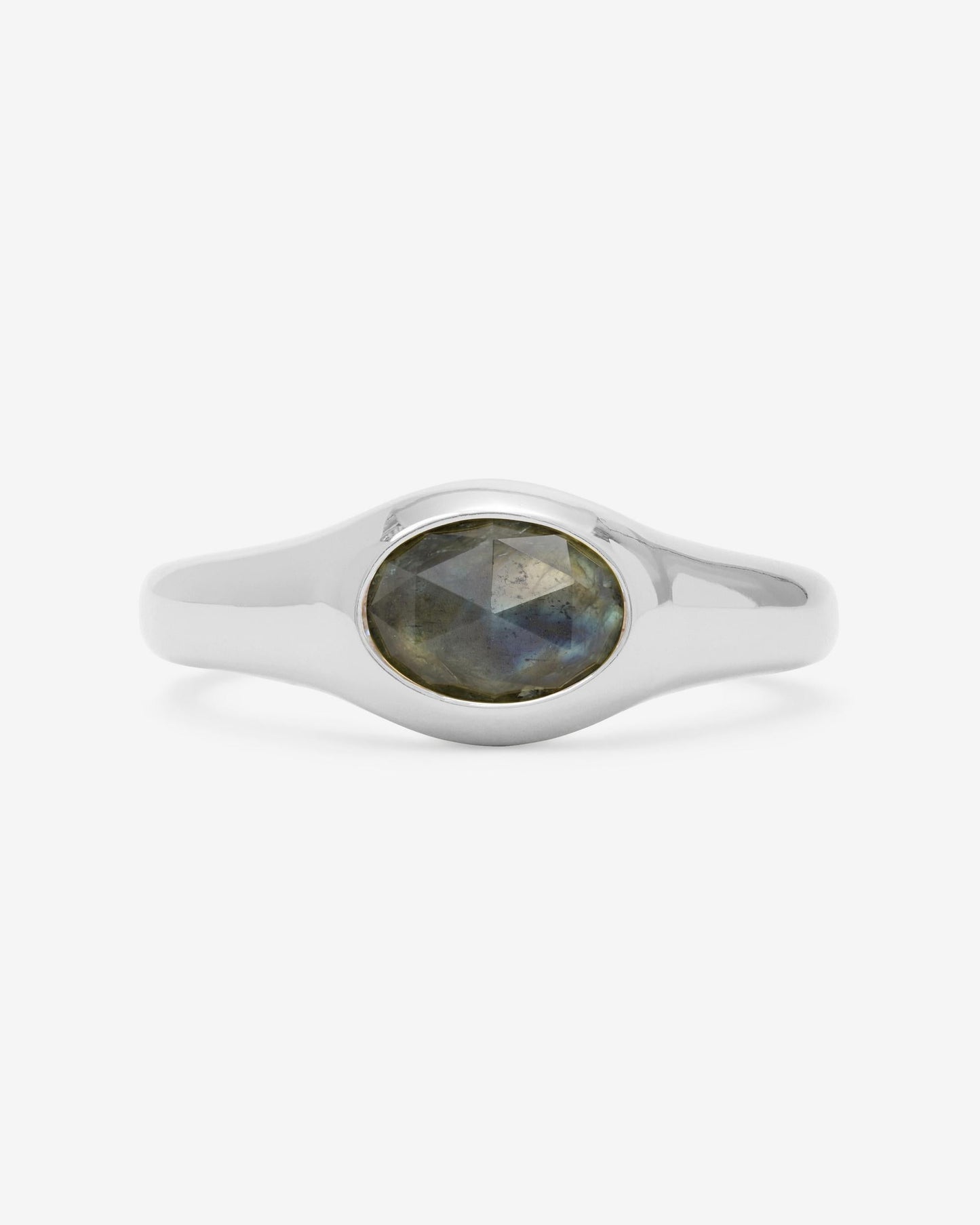 She's a Boss Signet Ring - Silver|Labradorite