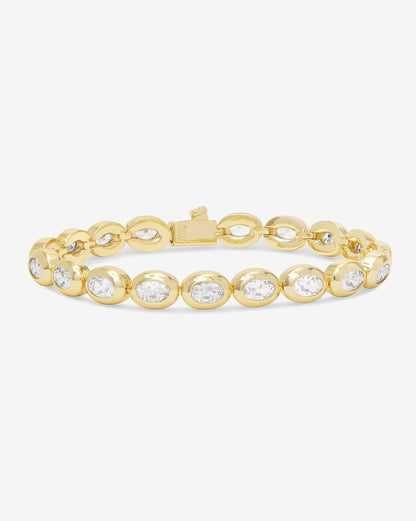 She's a Boss Tennis Bracelet 4mm - Gold|White Diamondettes