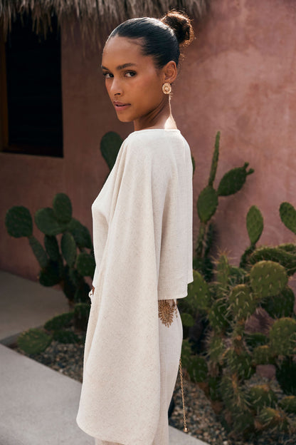 Clear Breeze White Linen Top