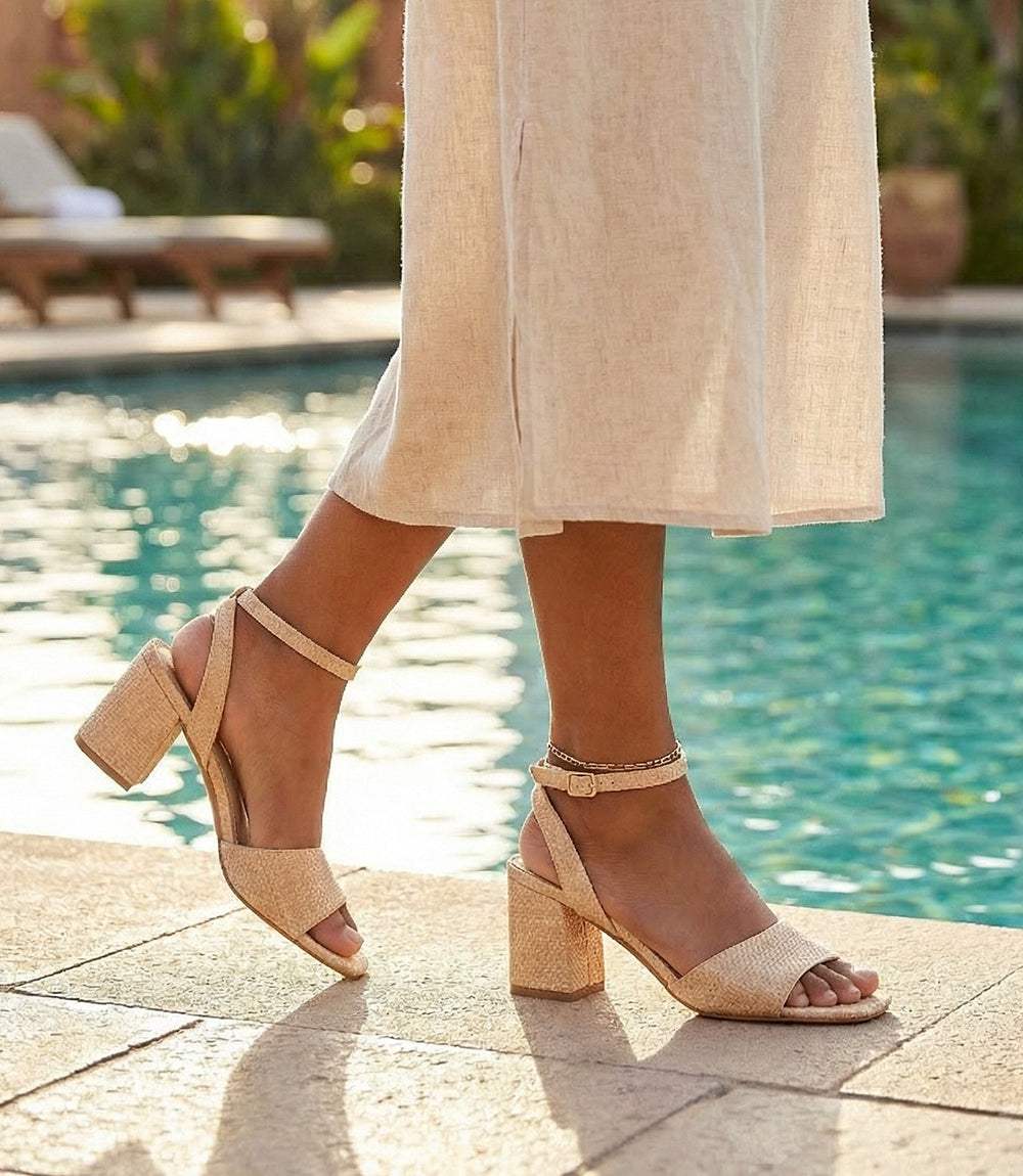 Seychelles Simple Pleasures Raffia Heel Sandals