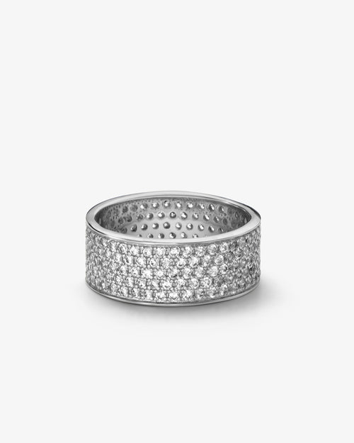 Slick Pavé Ring - Silver|White Diamondettes